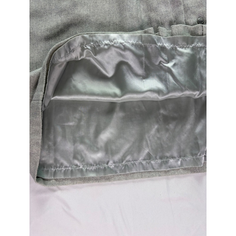 Vintage Wool Blend Pleated Midi Skirt Women Size S/M Gray‎ Dark Academia Preppy - Picture 5 of 6